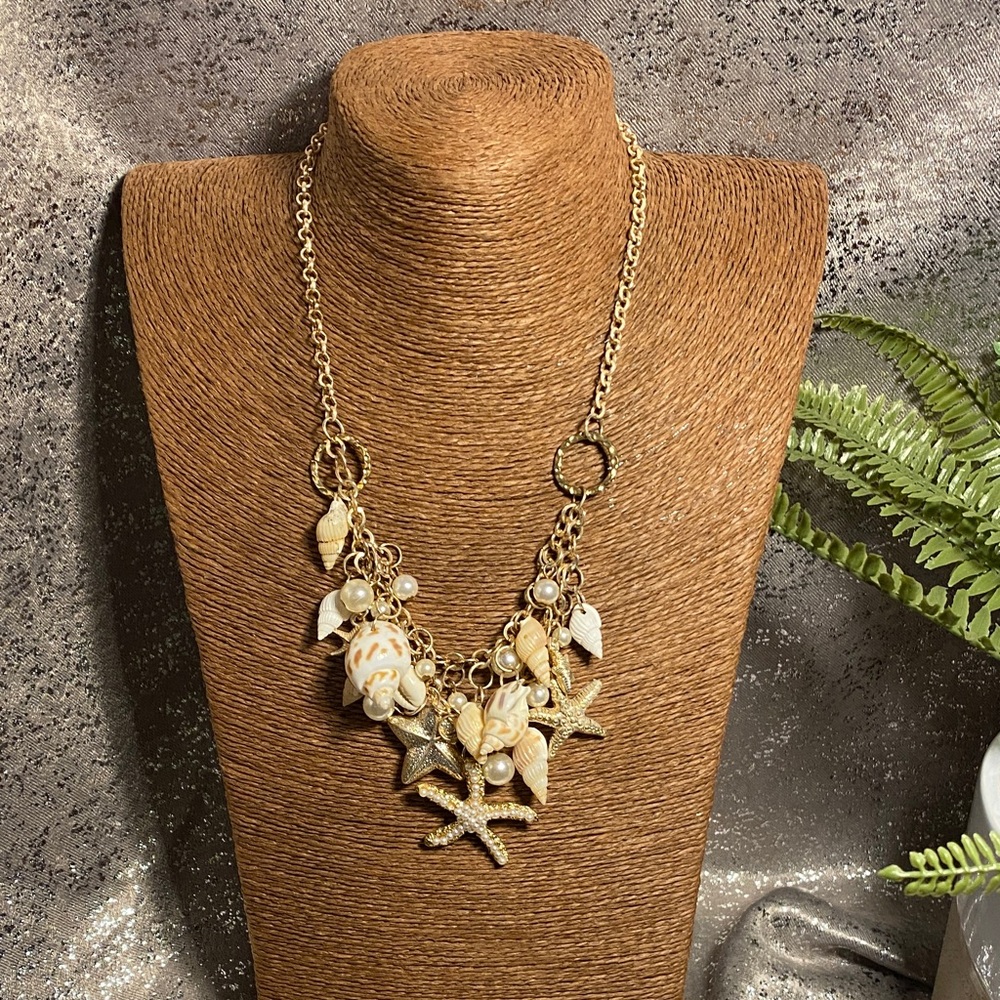 Gold Starfish Charm Necklace